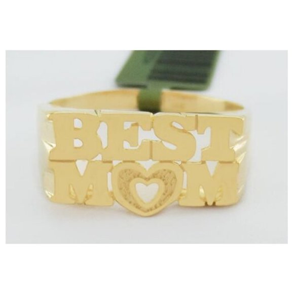 Best Mom Ring 14K Yellow Gold